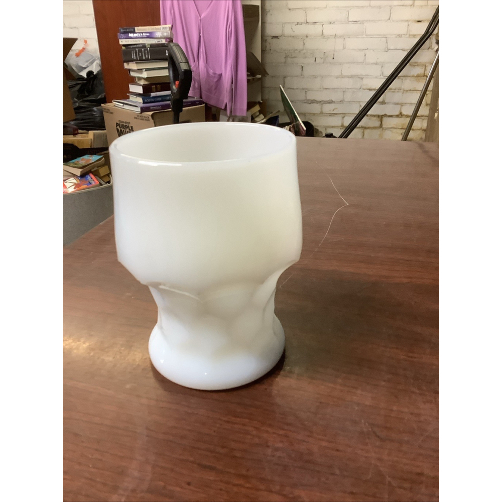 Vintage Viking Georgian Honeycomb Milk Glass Juice 4.25Retro Barware Replacement